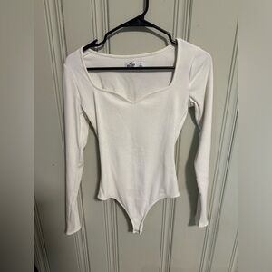 Hollister long sleeve white body-suit